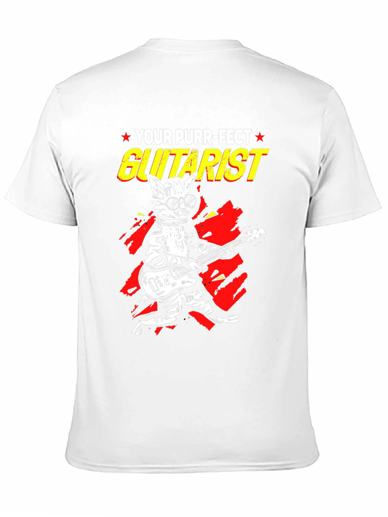 Purr-fect Guitarist Black Graphic Tee