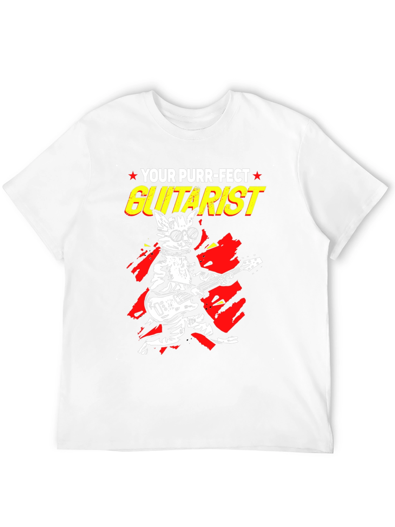 Purr-fect Guitarist Black Graphic Tee
