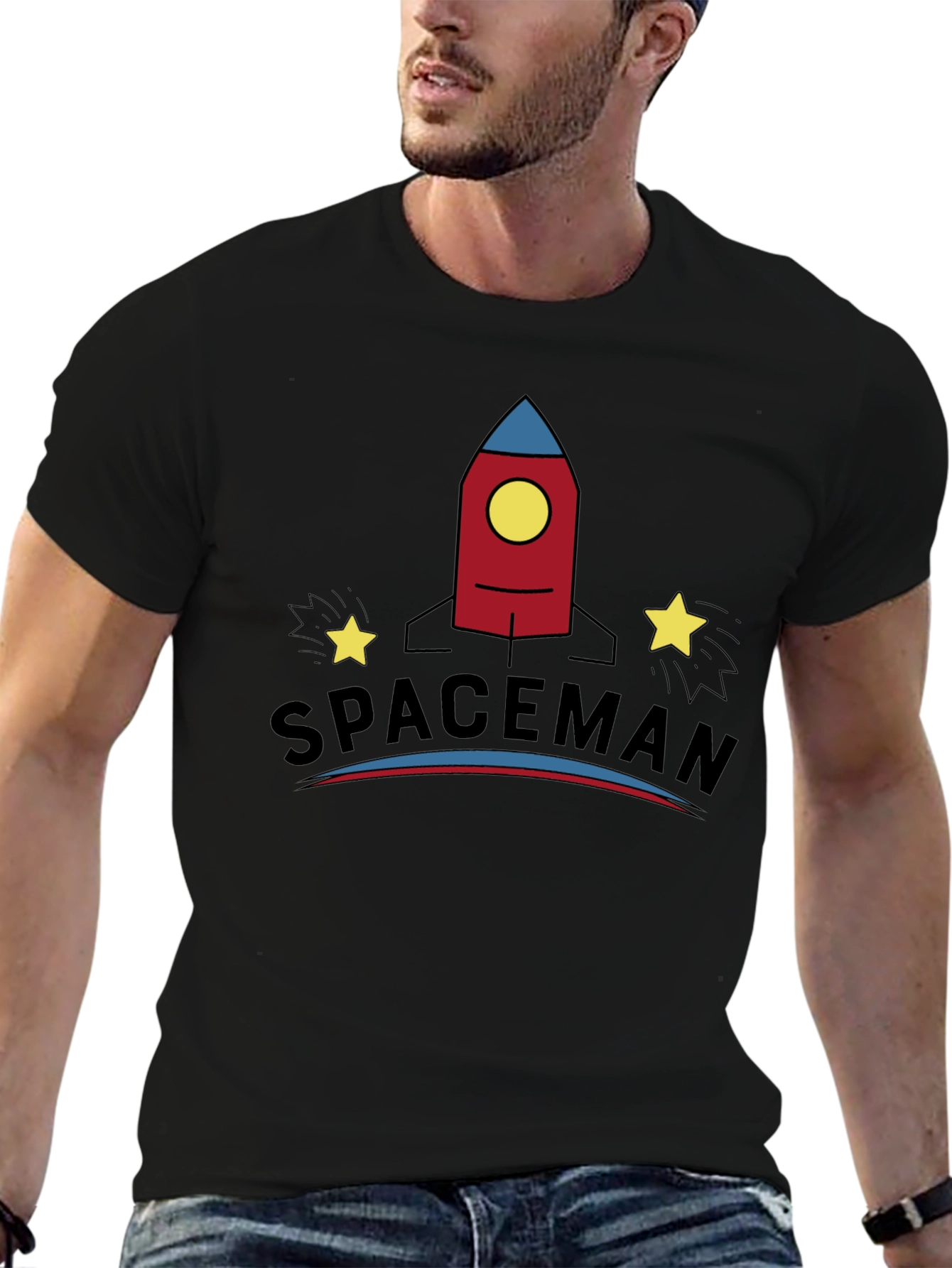 Spaceman Rocket Graphic Tee