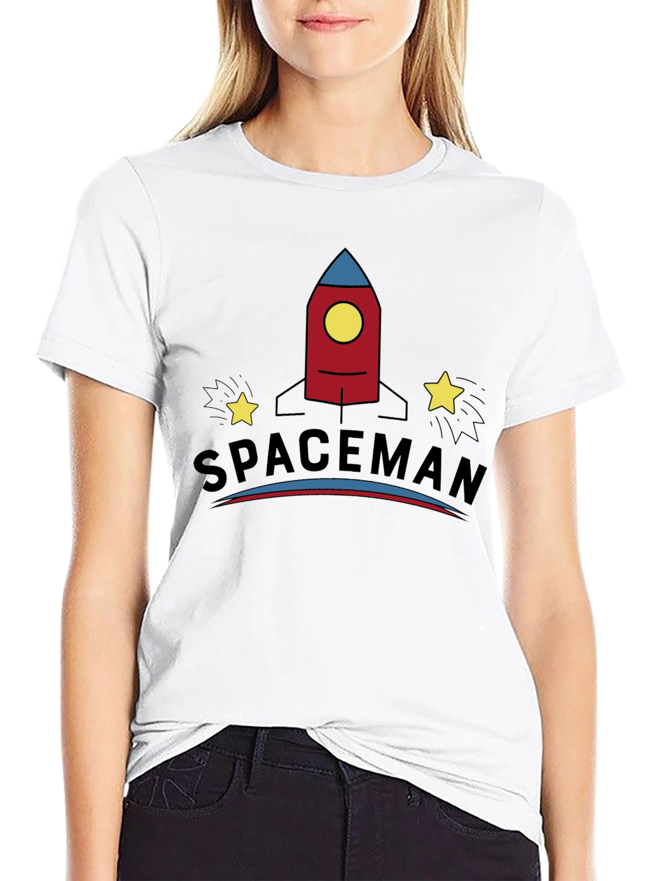 Spaceman Rocket Graphic Tee