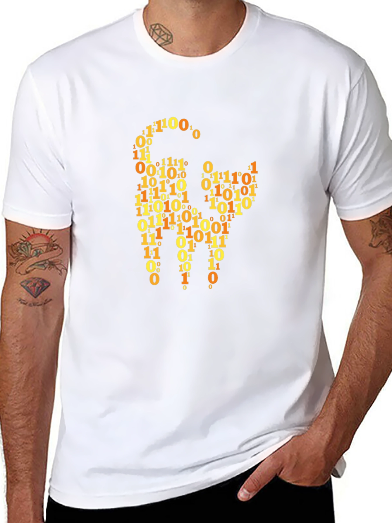 Binary Code Cat T-Shirt
