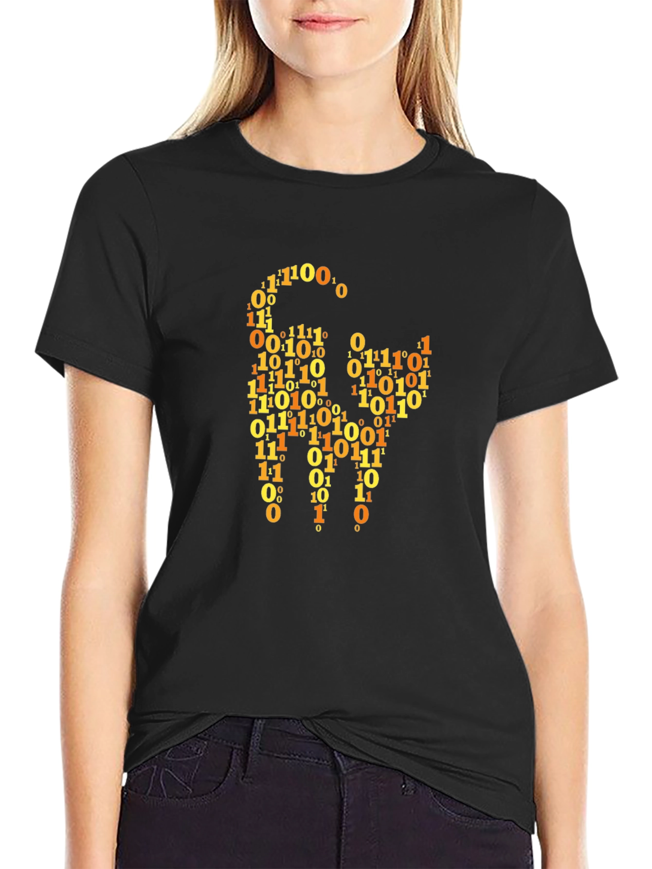 Binary Code Cat T-Shirt