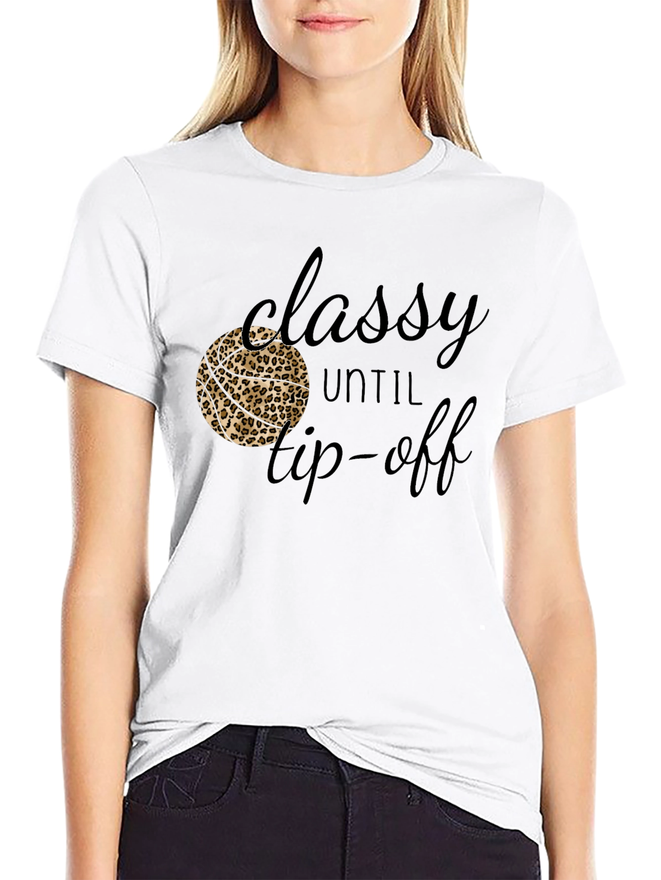 Classy Until Tip-Off Black Graphic Tee