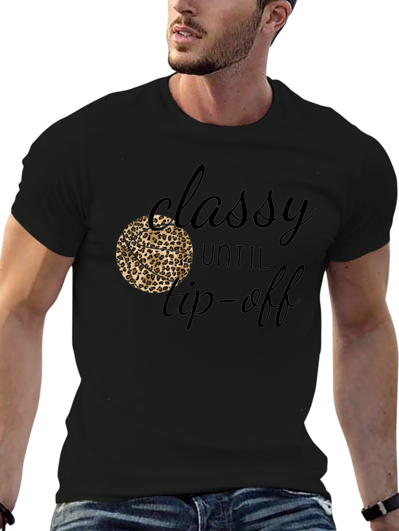 Classy Until Tip-Off Black Graphic Tee
