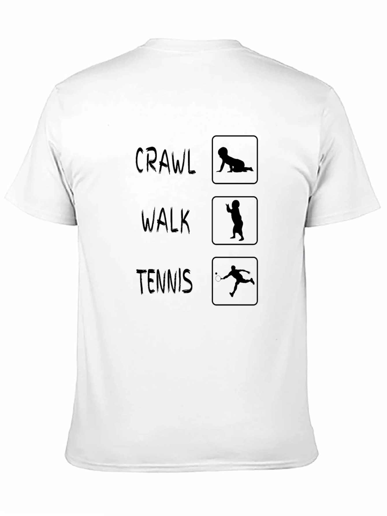 Crawl Walk Tennis Black Graphic Tee