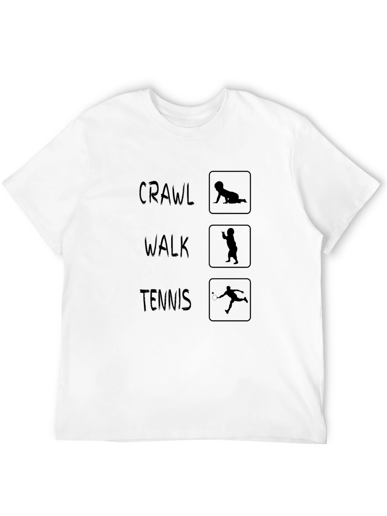 Crawl Walk Tennis Black Graphic Tee