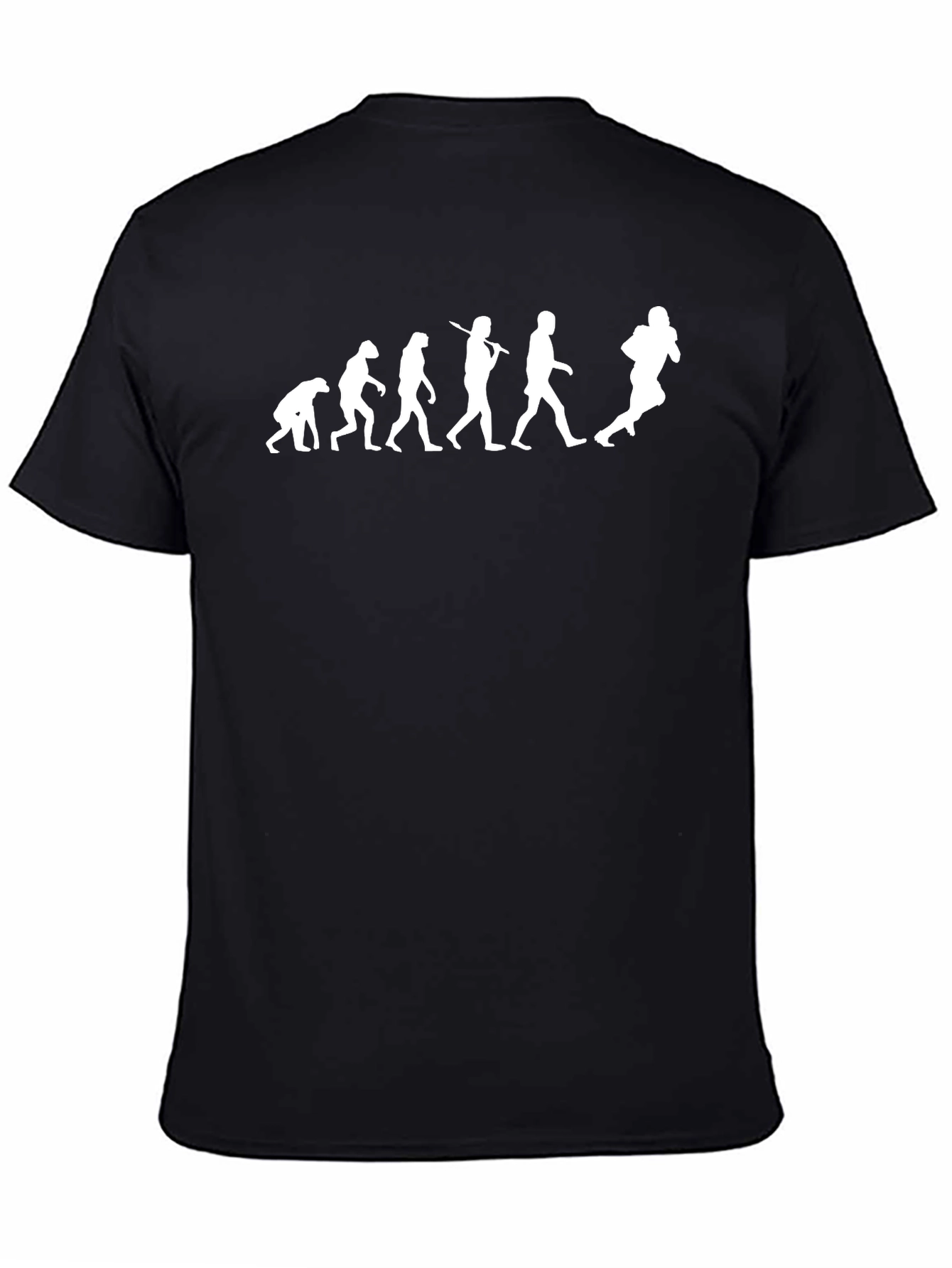 Evolution of a Football Player Black T-Shirt