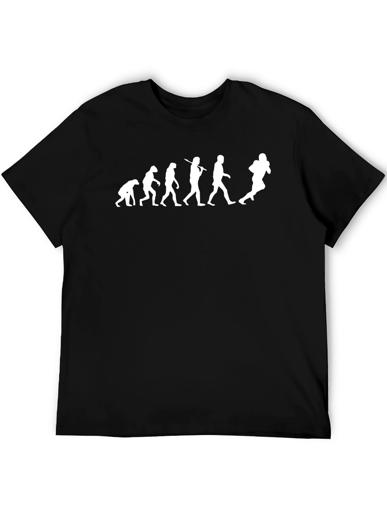 Evolution of a Football Player Black T-Shirt