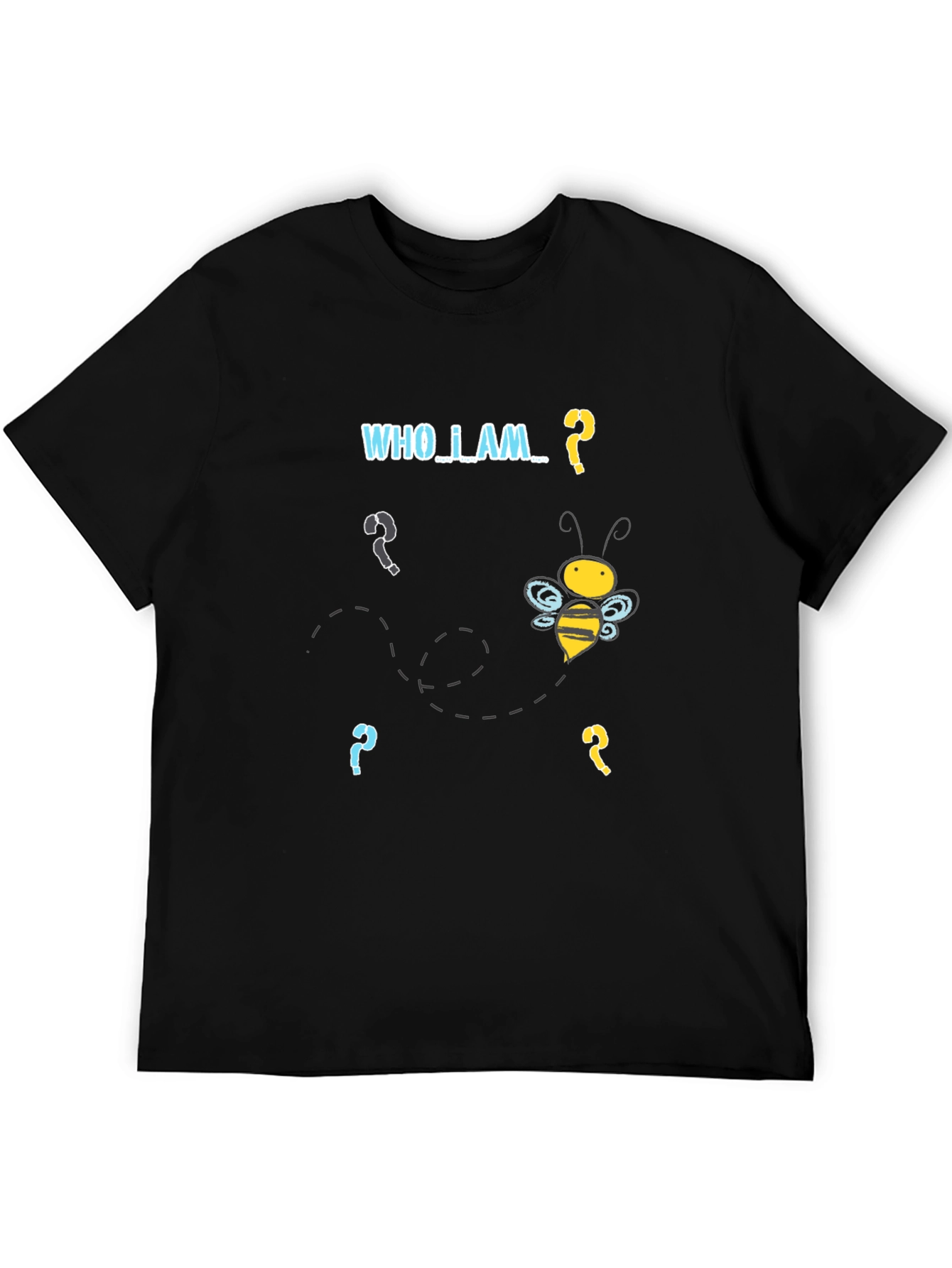 Who Am I Bee T-Shirt - Black Graphic Tee