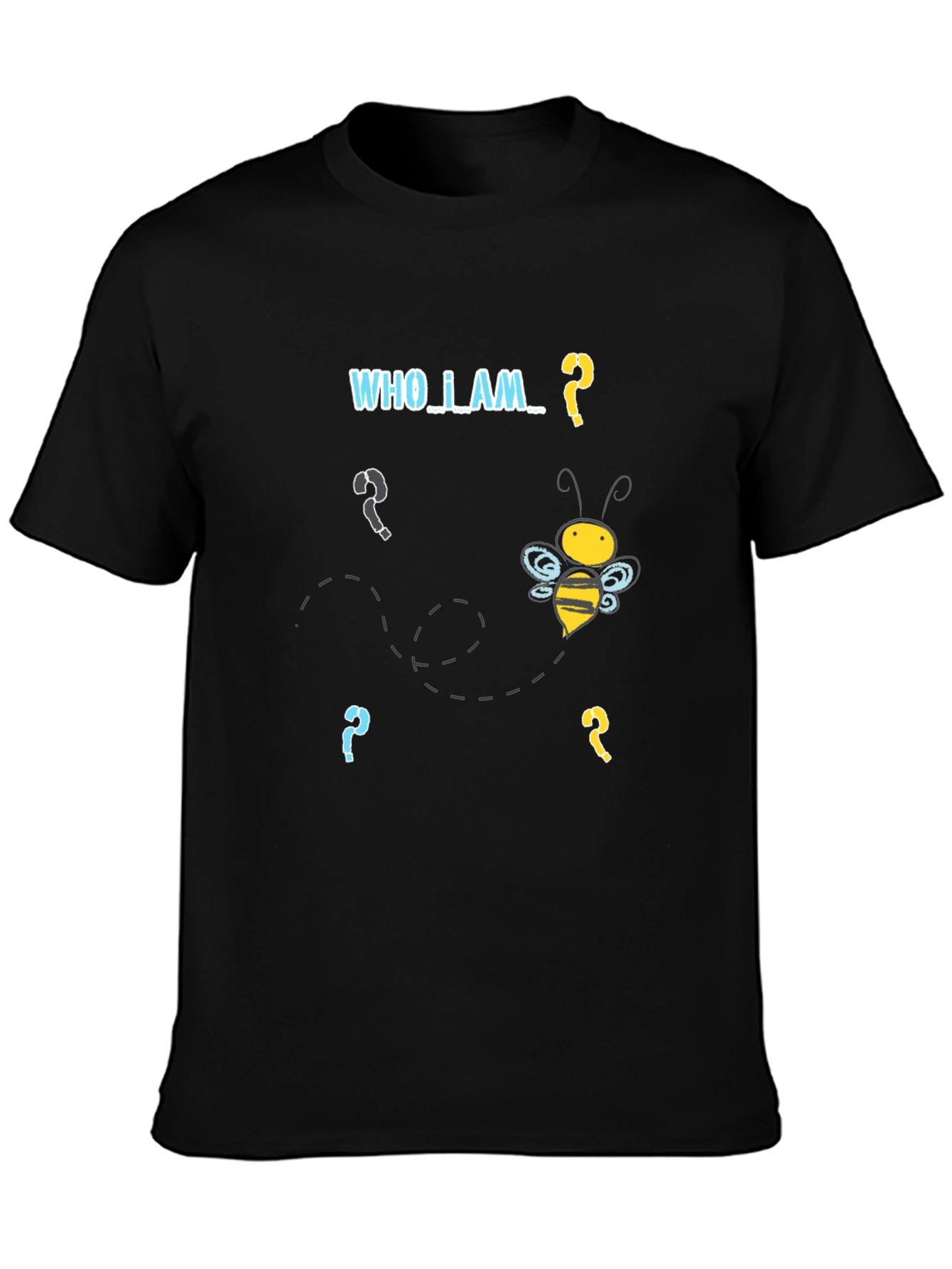 Who Am I Bee T-Shirt - Black Graphic Tee