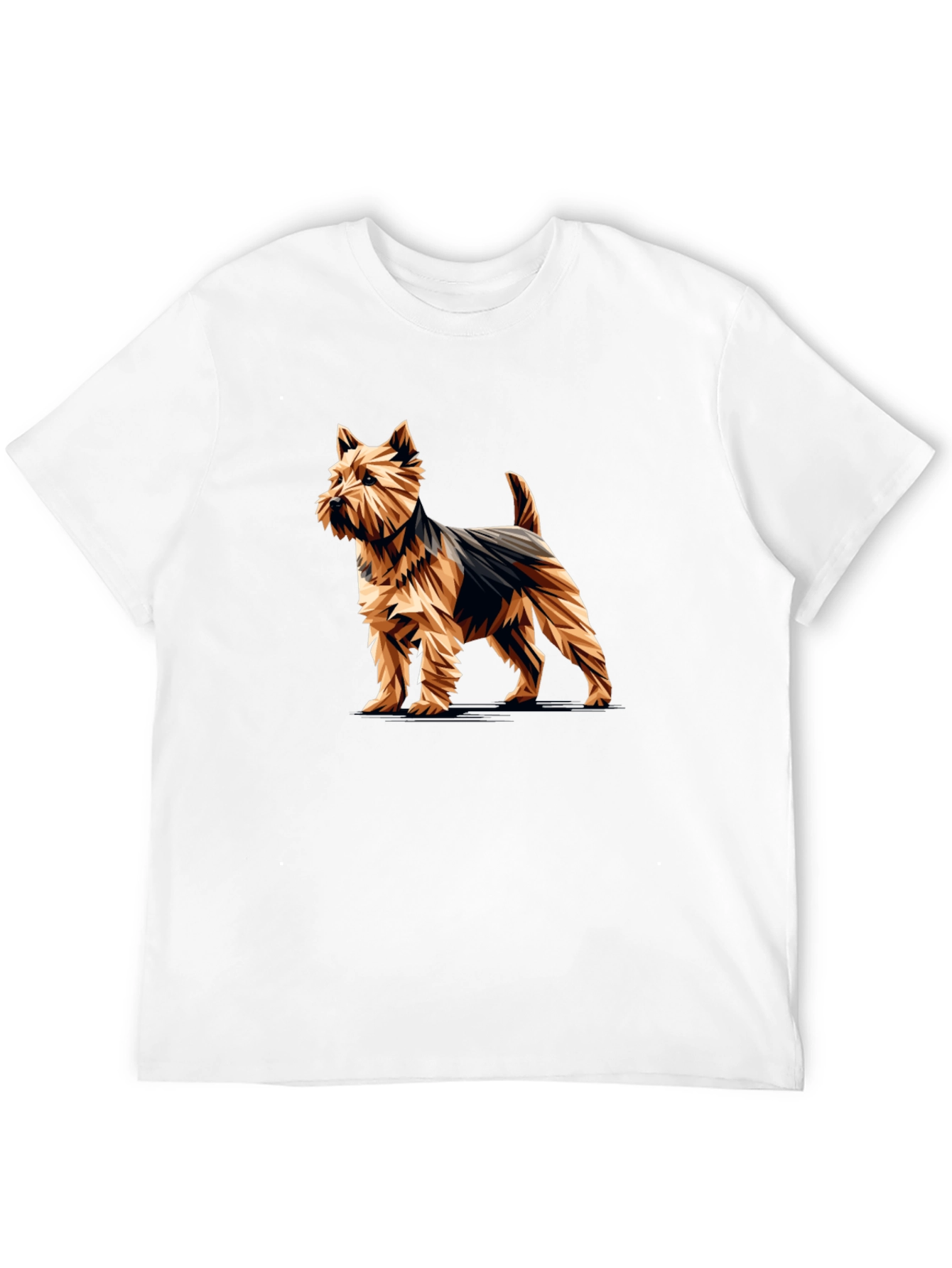 Stylish Black T-Shirt with Yorkshire Terrier Graphic