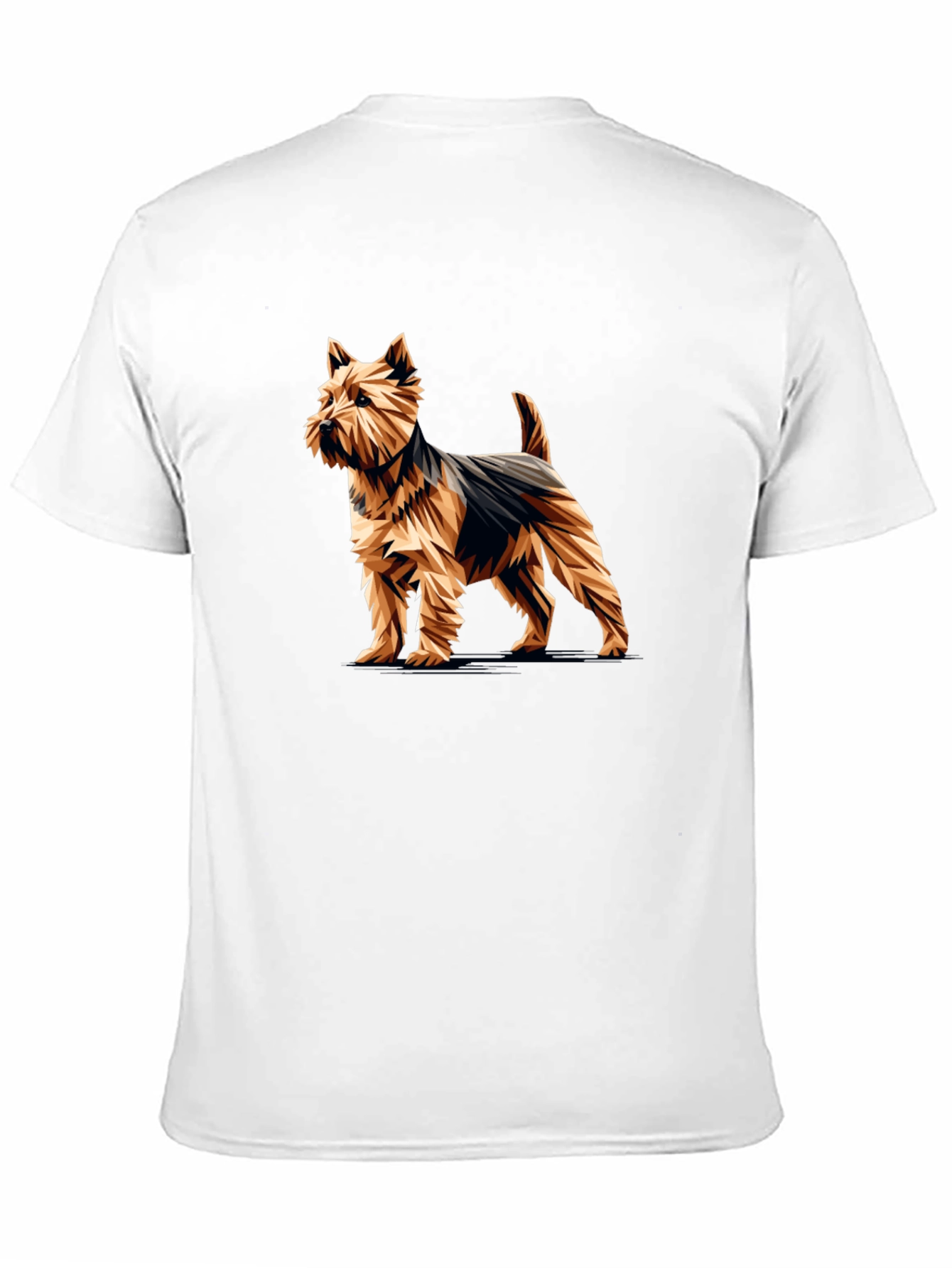 Stylish Black T-Shirt with Yorkshire Terrier Graphic