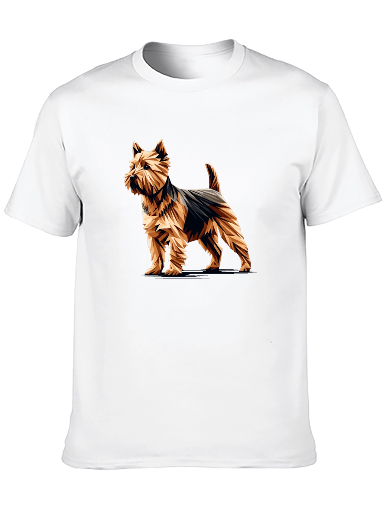 Stylish Black T-Shirt with Yorkshire Terrier Graphic