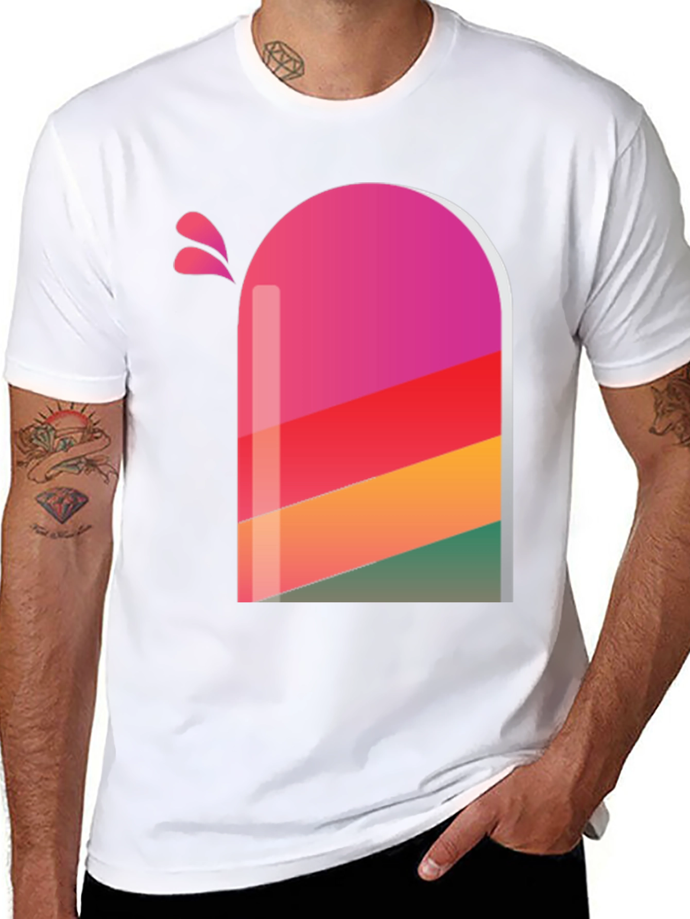 Retro Popsicle Graphic Tee - Stylish Comfort