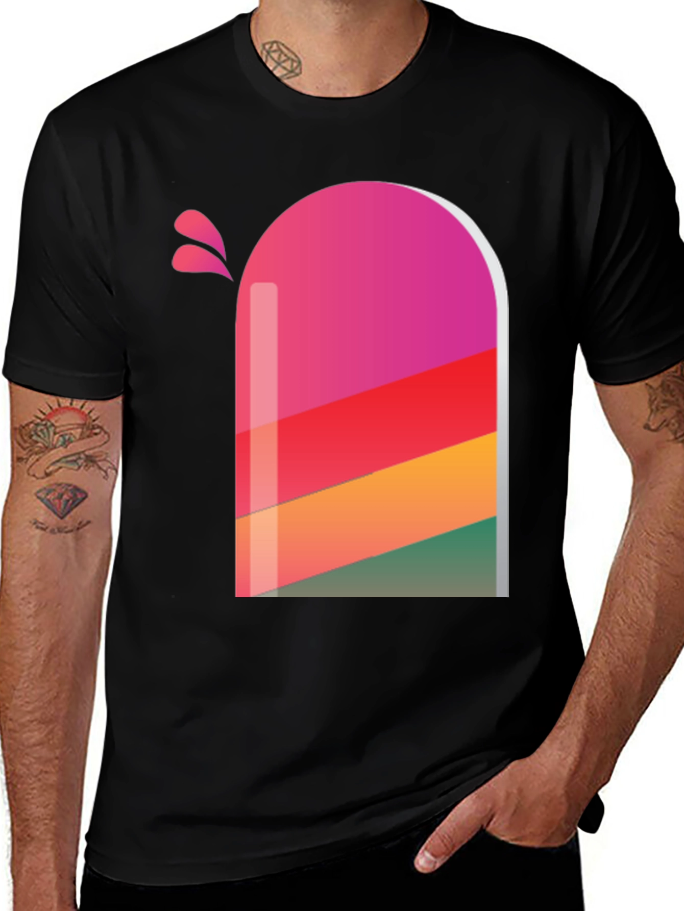 Retro Popsicle Graphic Tee - Stylish Comfort
