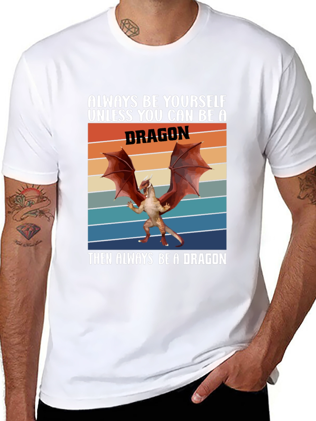Always Be A Dragon T-Shirt Retro Graphic Tee