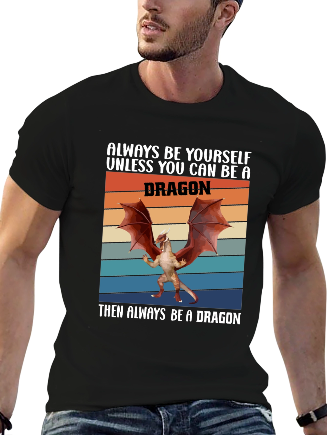 Always Be A Dragon T-Shirt Retro Graphic Tee