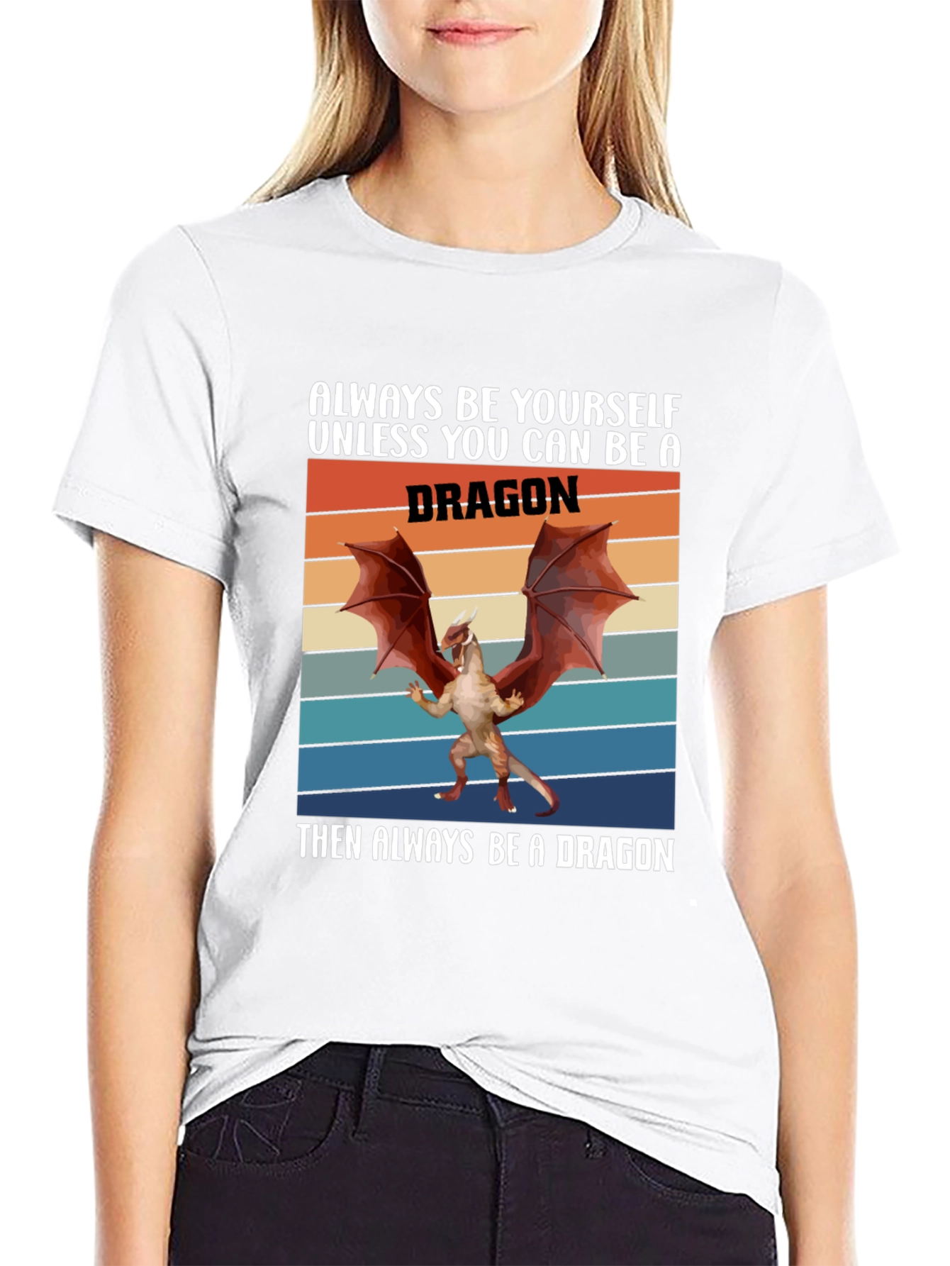 Always Be A Dragon T-Shirt Retro Graphic Tee