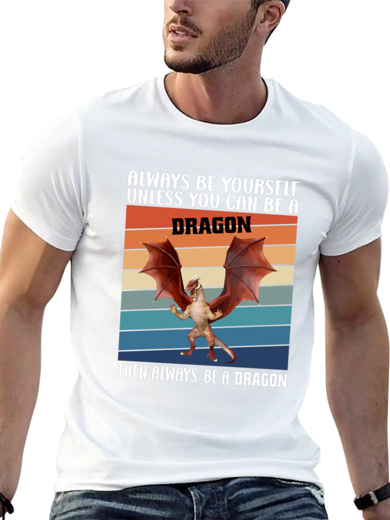 Always Be A Dragon T-Shirt Retro Graphic Tee