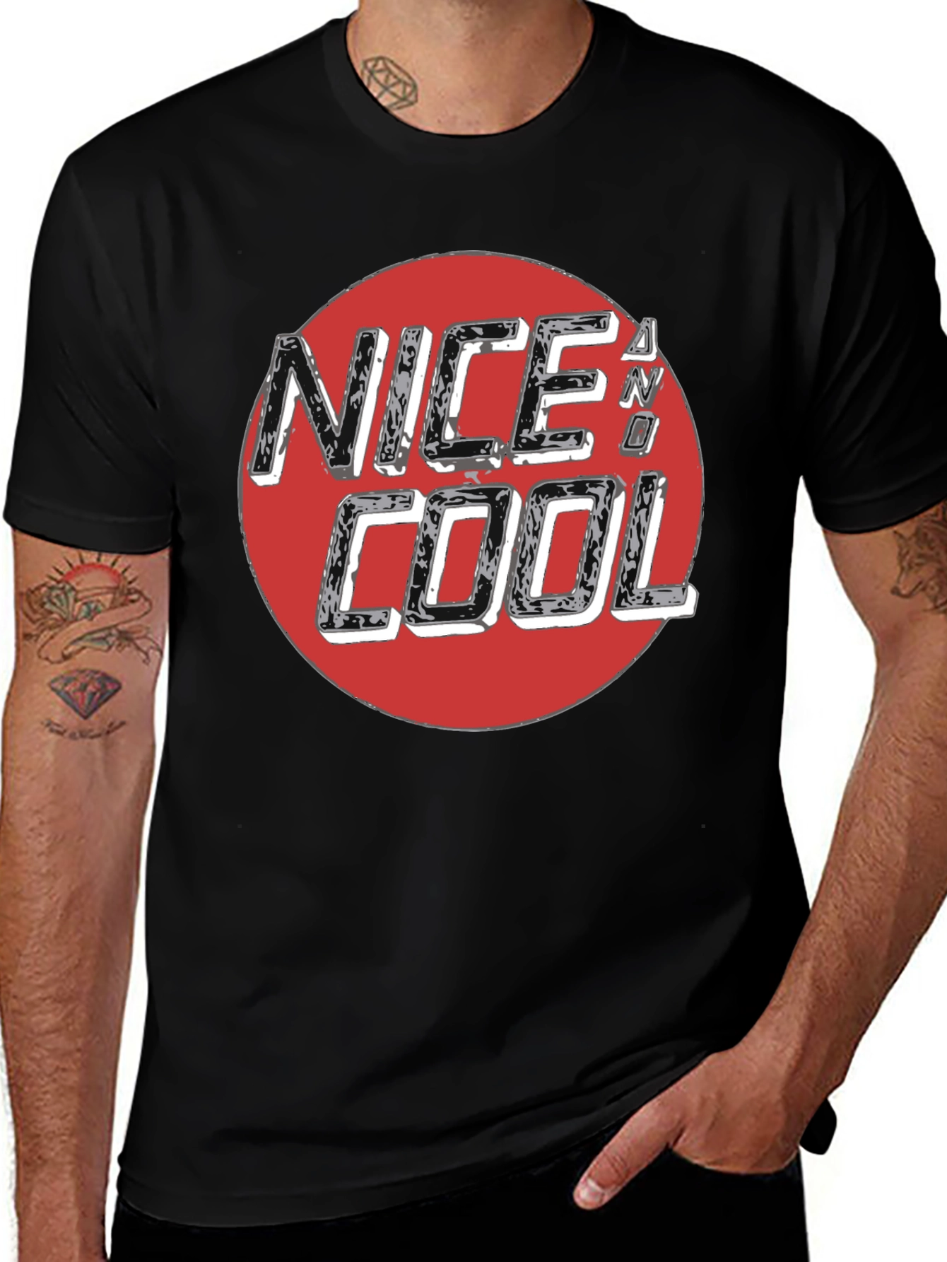 Nice N Cool Graphic Tee - Mens Black T-Shirt