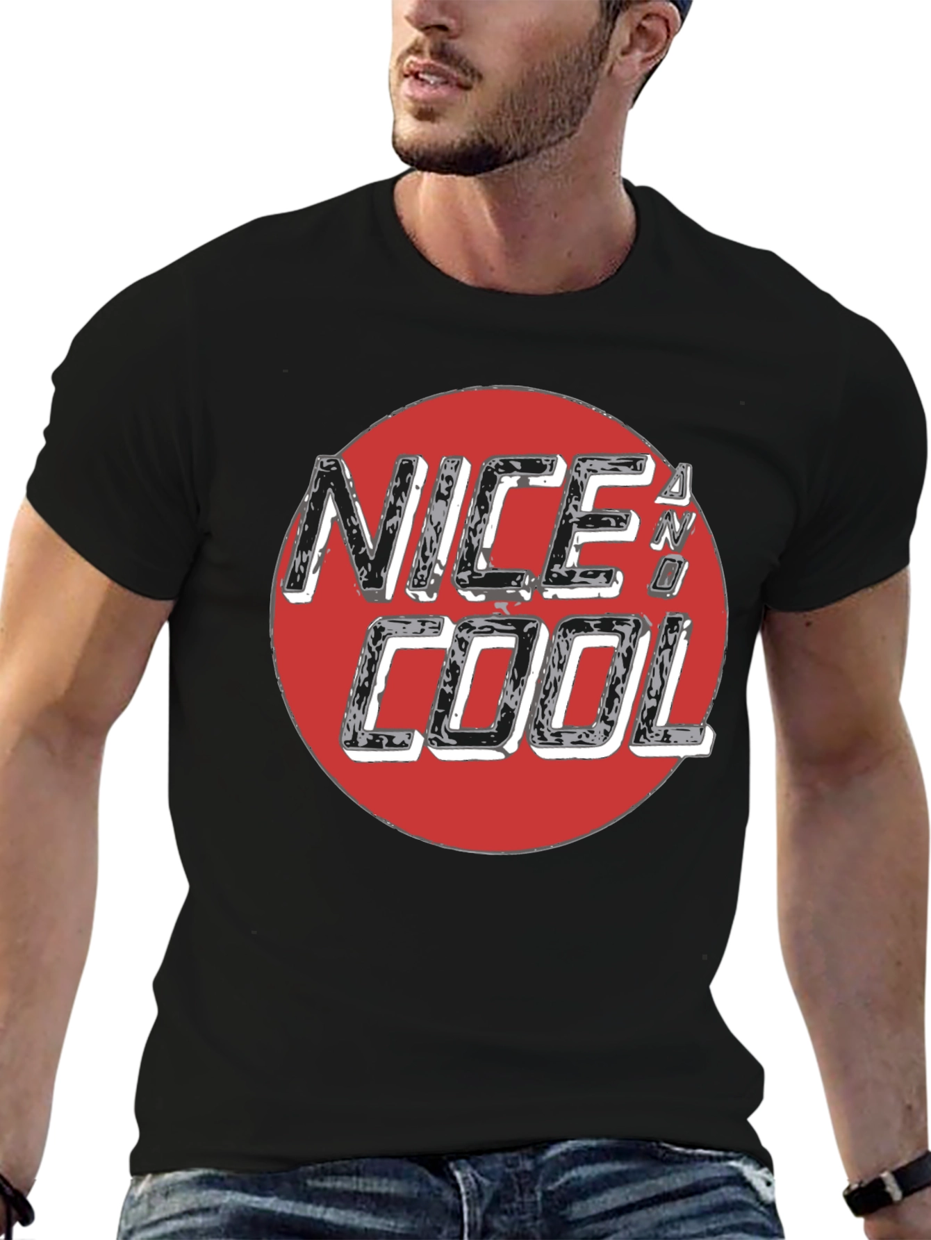 Nice N Cool Graphic Tee - Mens Black T-Shirt