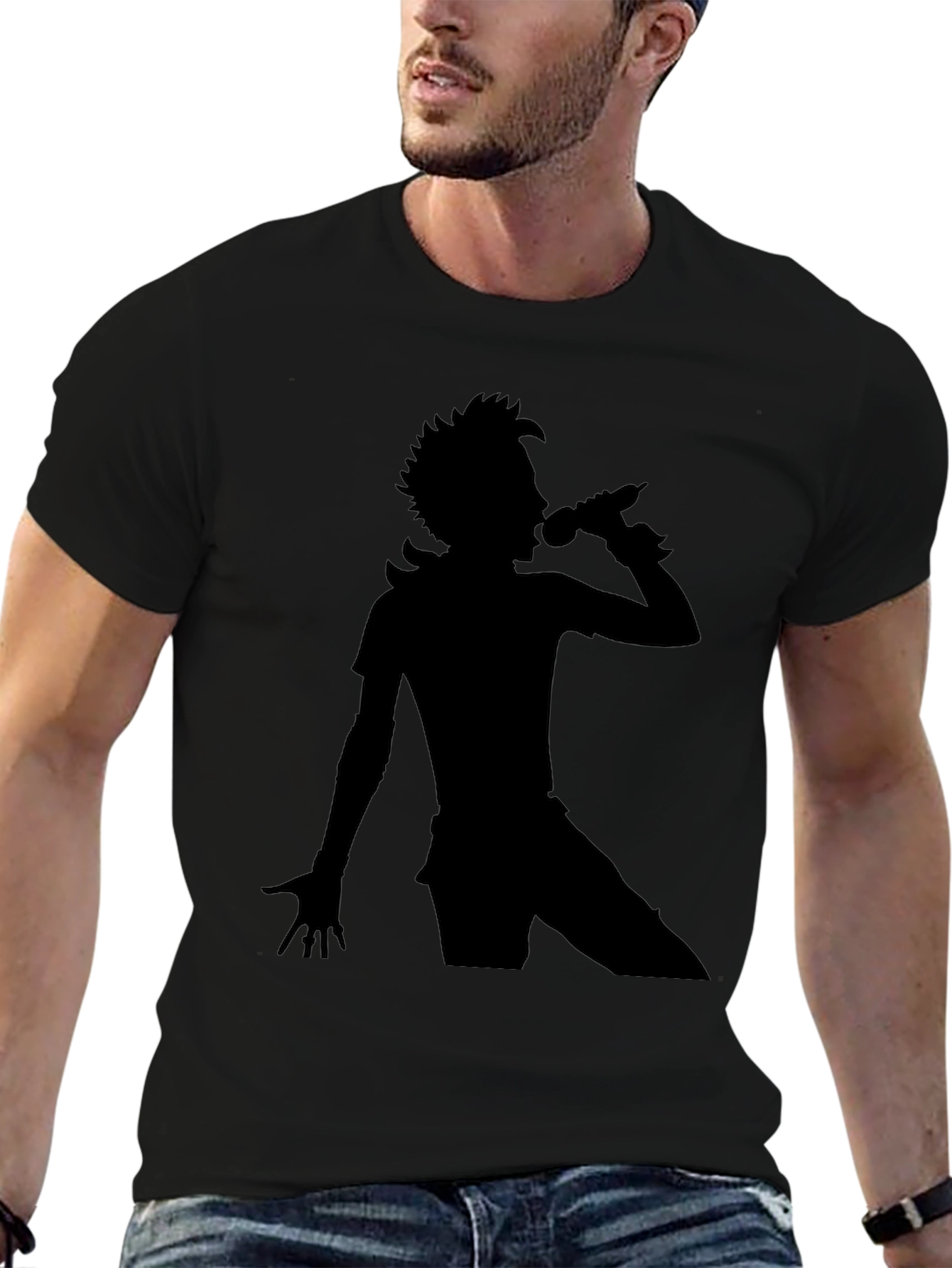 Silhouette Singer Black T-Shirt