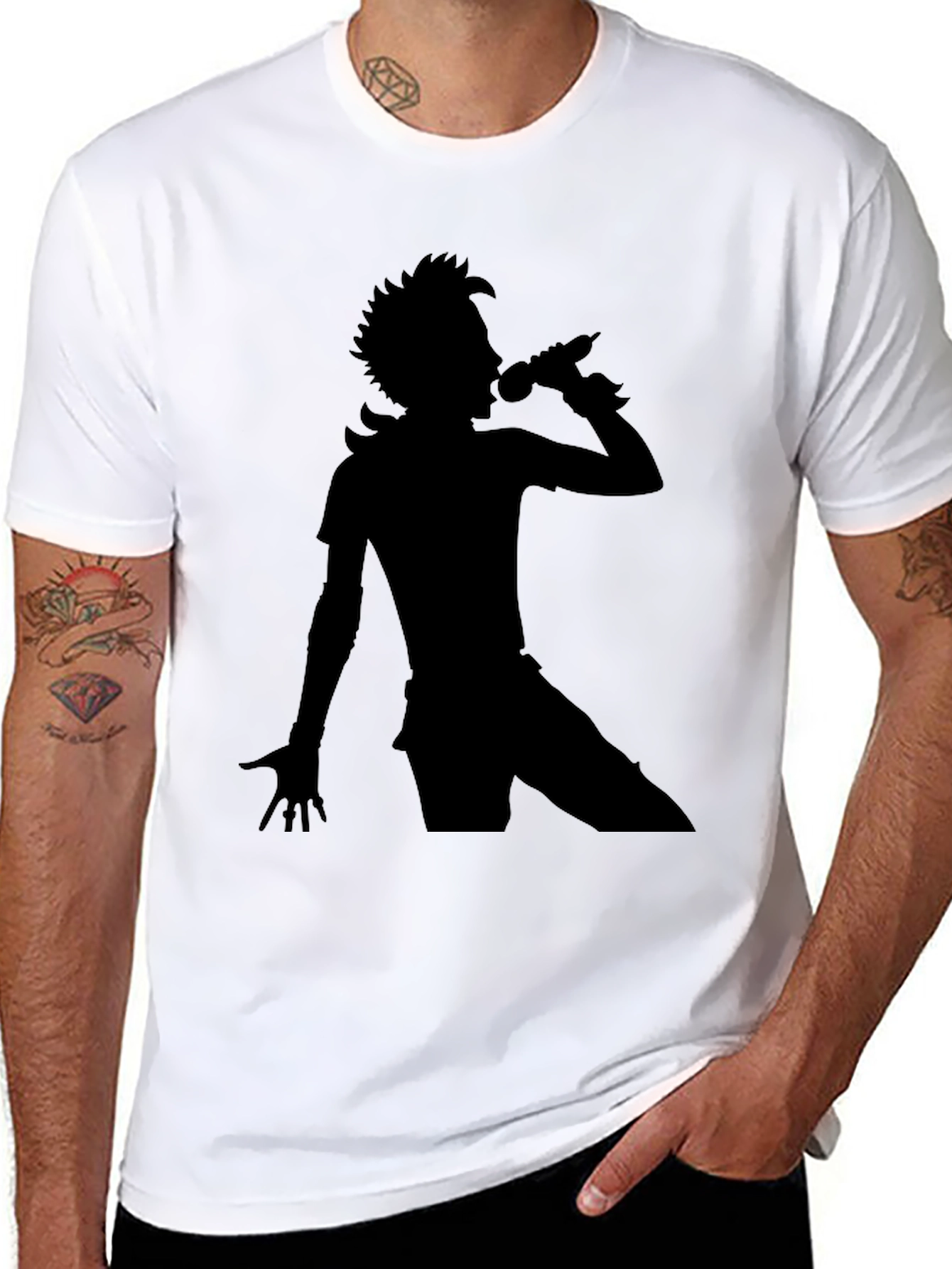 Silhouette Singer Black T-Shirt