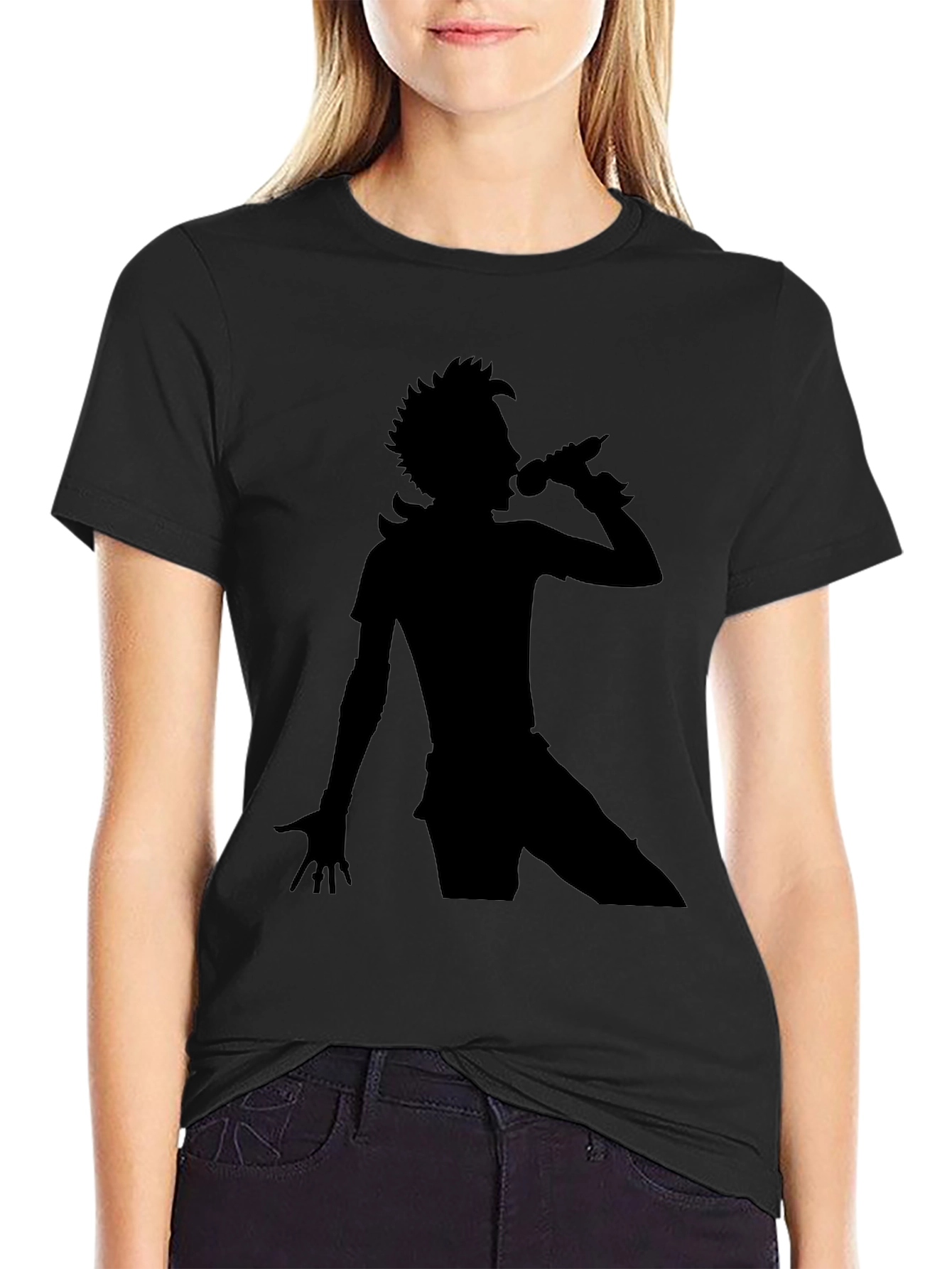 Silhouette Singer Black T-Shirt
