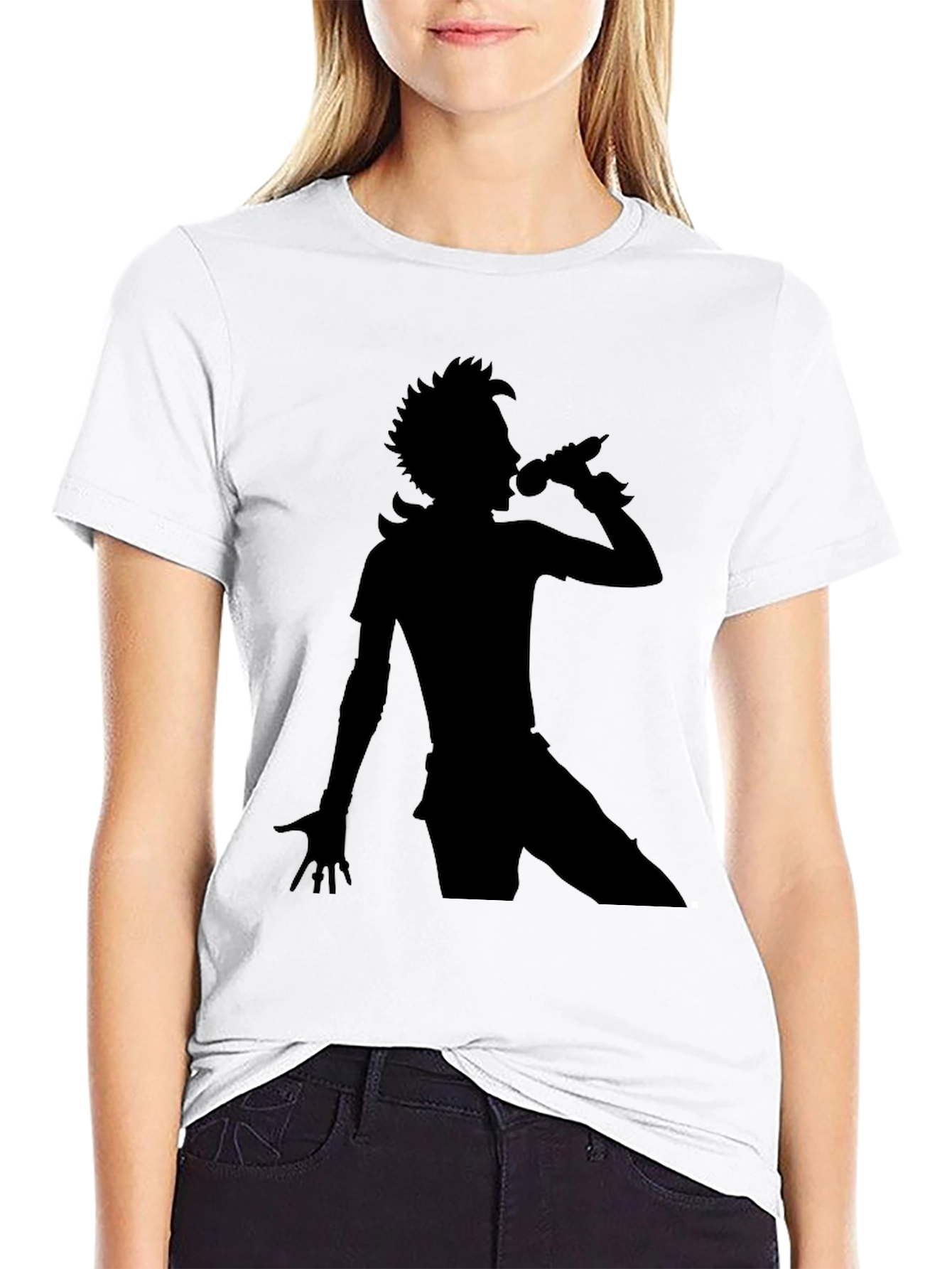 Silhouette Singer Black T-Shirt