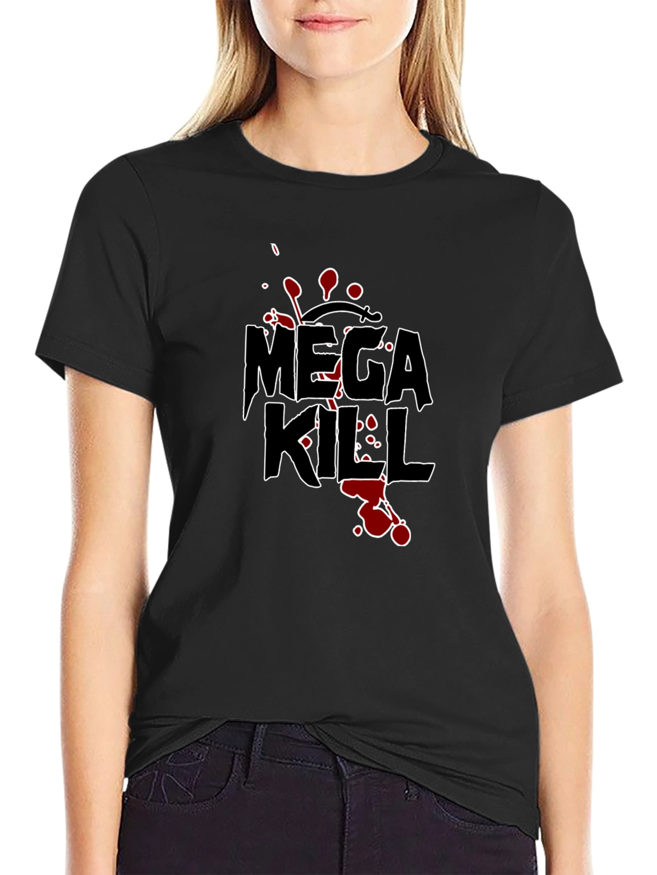 Mega Kill Graphic Tee - Black Cotton T-Shirt