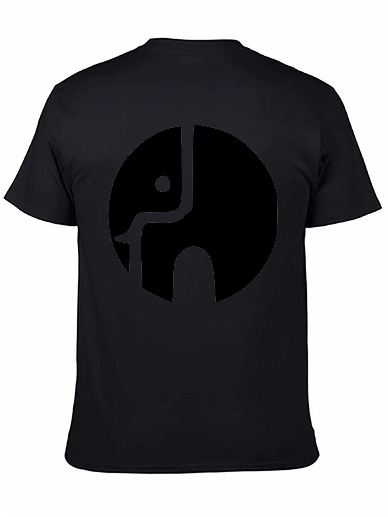 Elephant Logo Black T-Shirt - Modern Graphic Tee