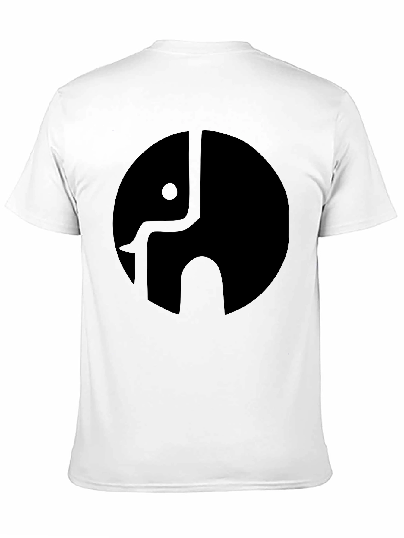 Elephant Logo Black T-Shirt - Modern Graphic Tee