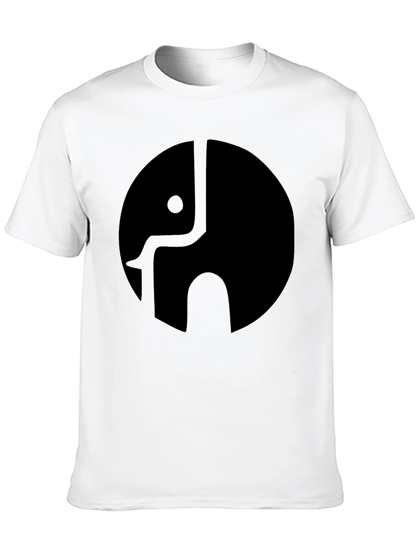 Elephant Logo Black T-Shirt - Modern Graphic Tee