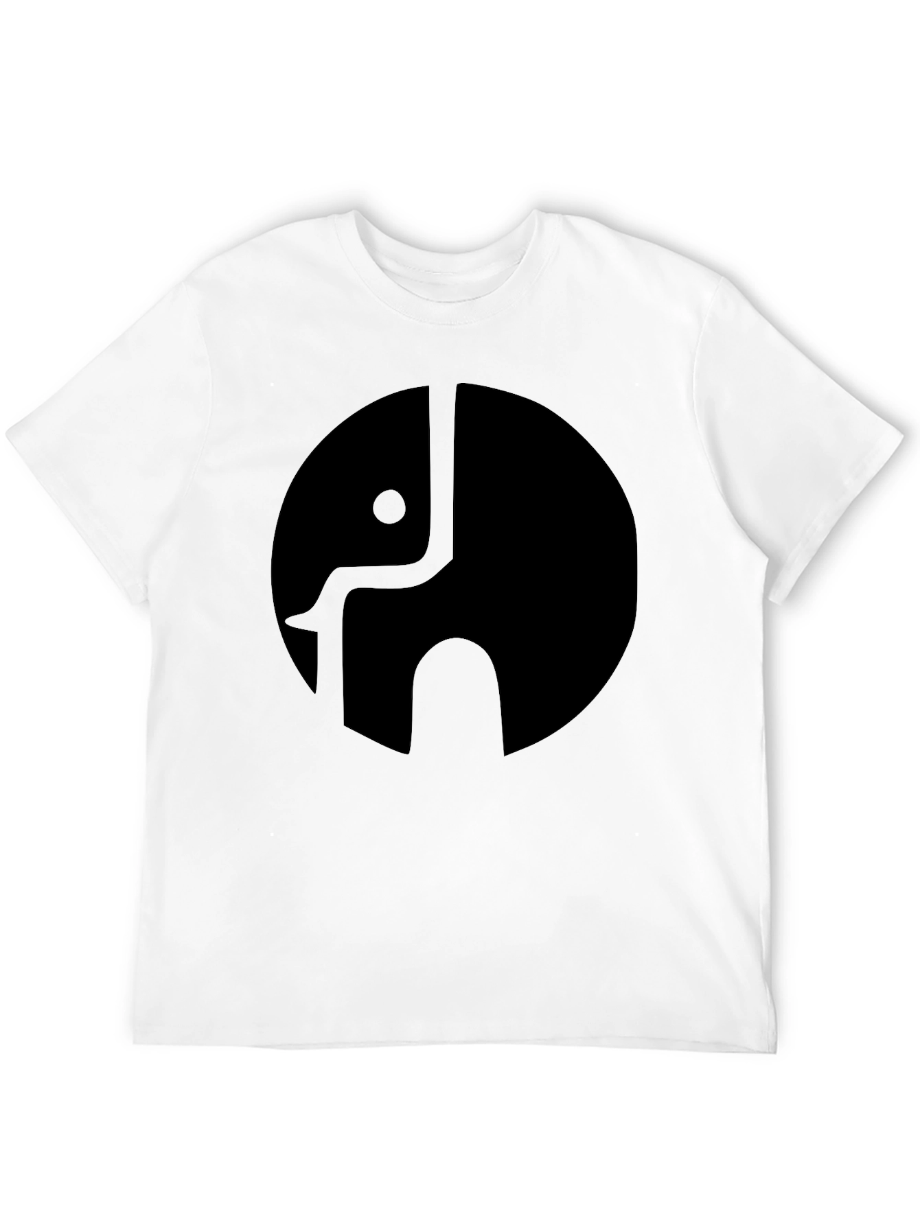 Elephant Logo Black T-Shirt - Modern Graphic Tee