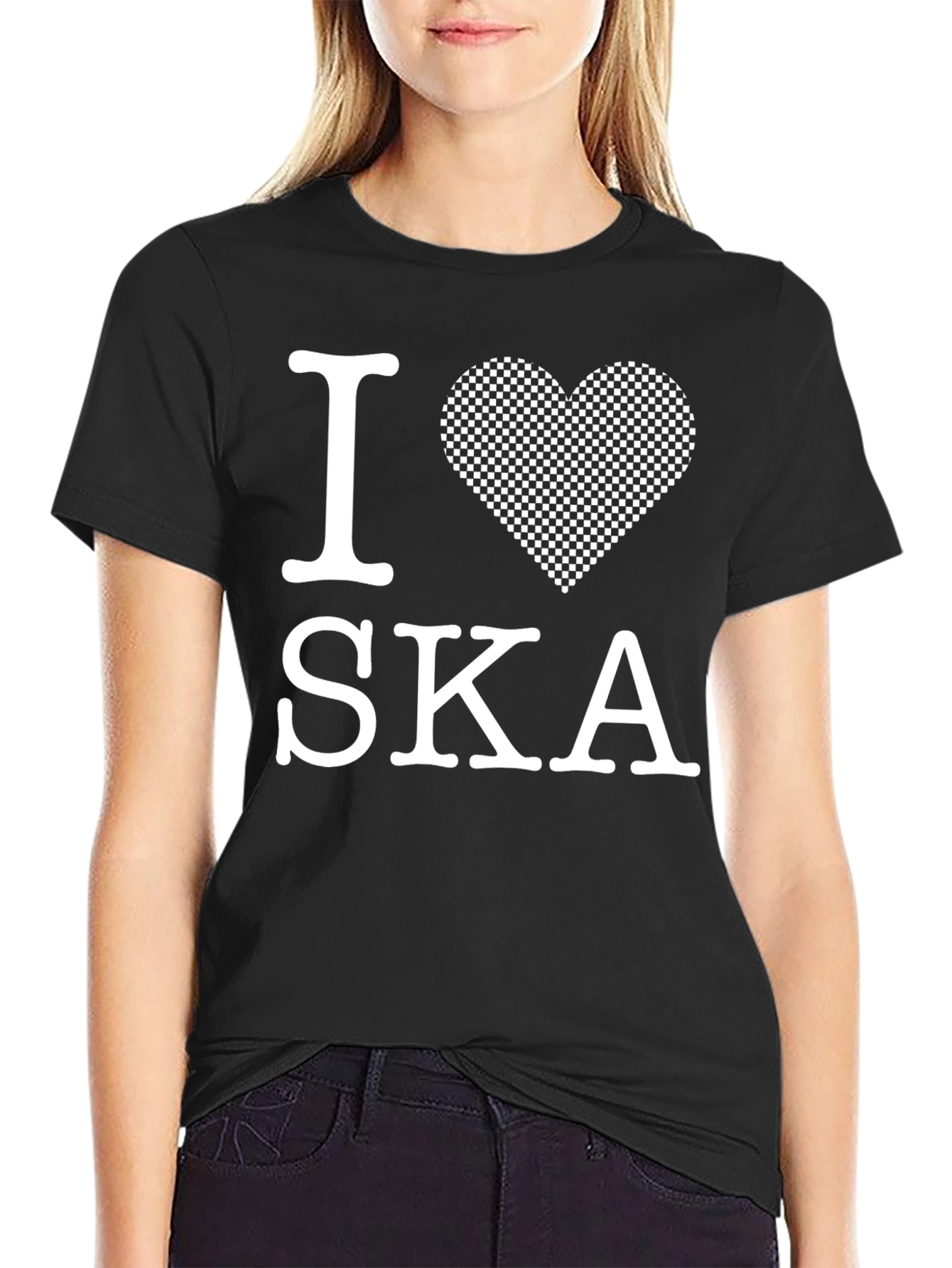 I Love Ska Graphic T-Shirt - Black