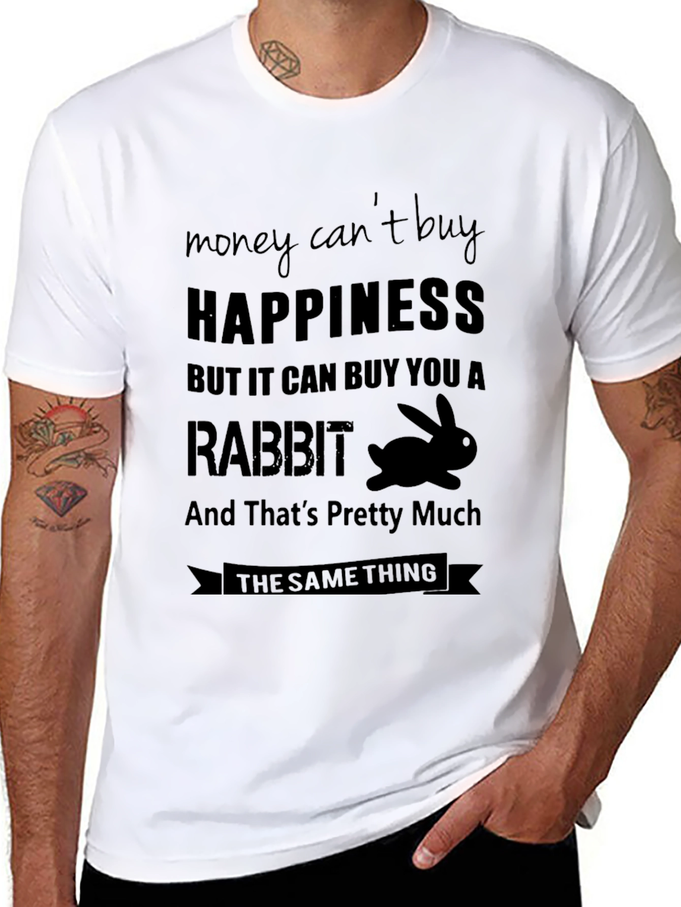 Rabbit Happiness T-Shirt - Funny Animal Lover Tee