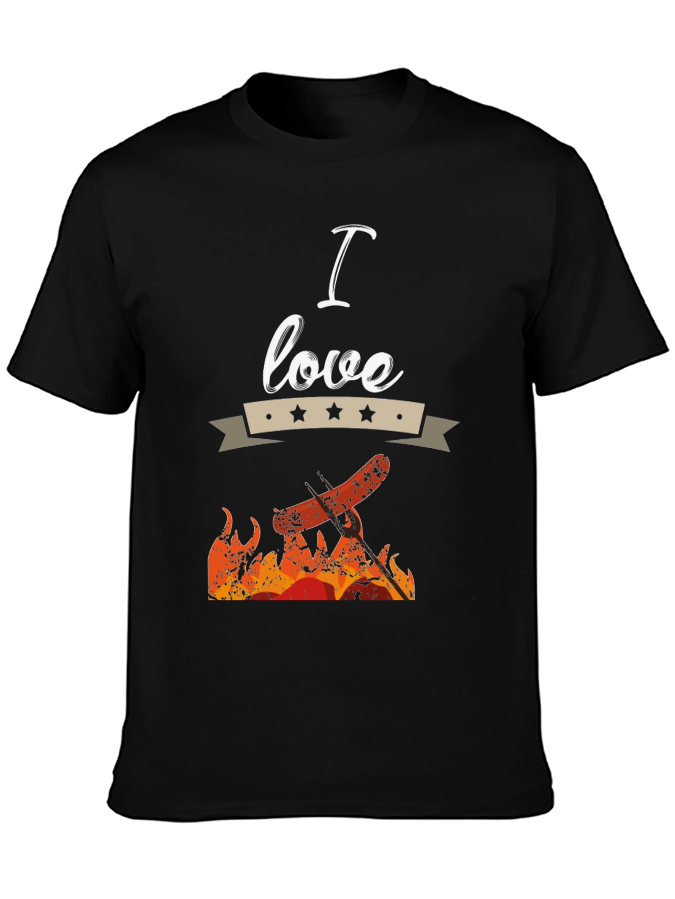 I Love Grilling Black T-Shirt