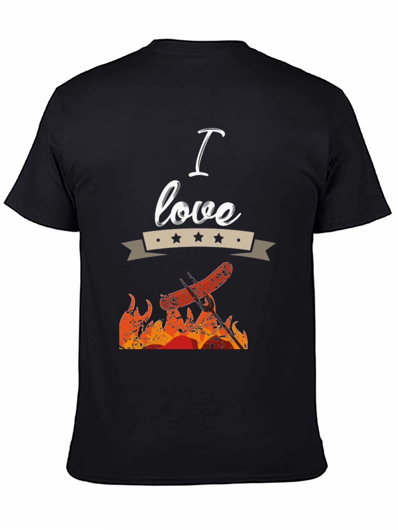 I Love Grilling Black T-Shirt