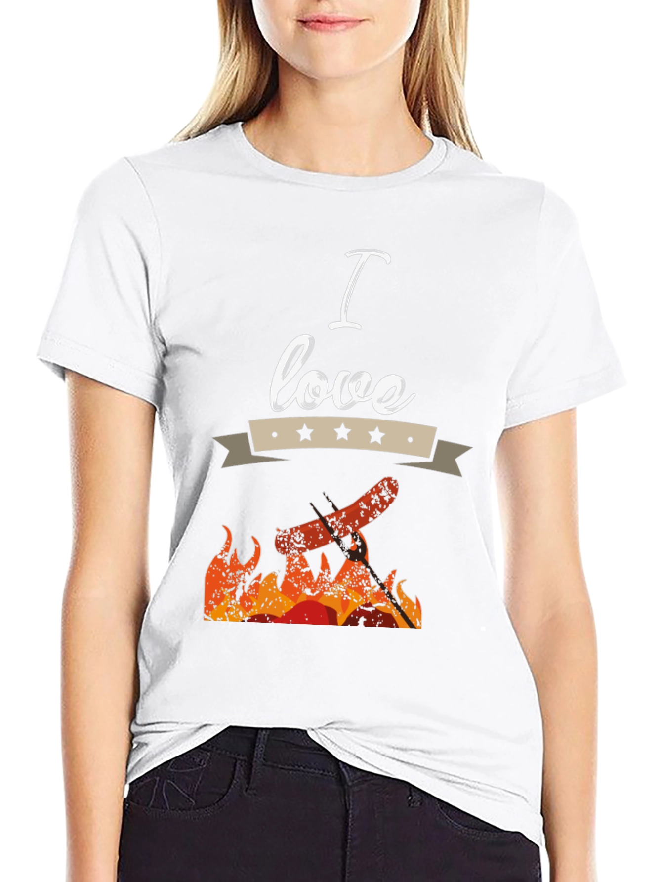 I Love Grilling Black T-Shirt