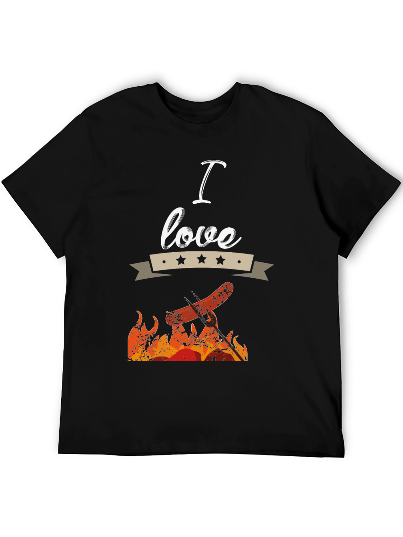I Love Grilling Black T-Shirt