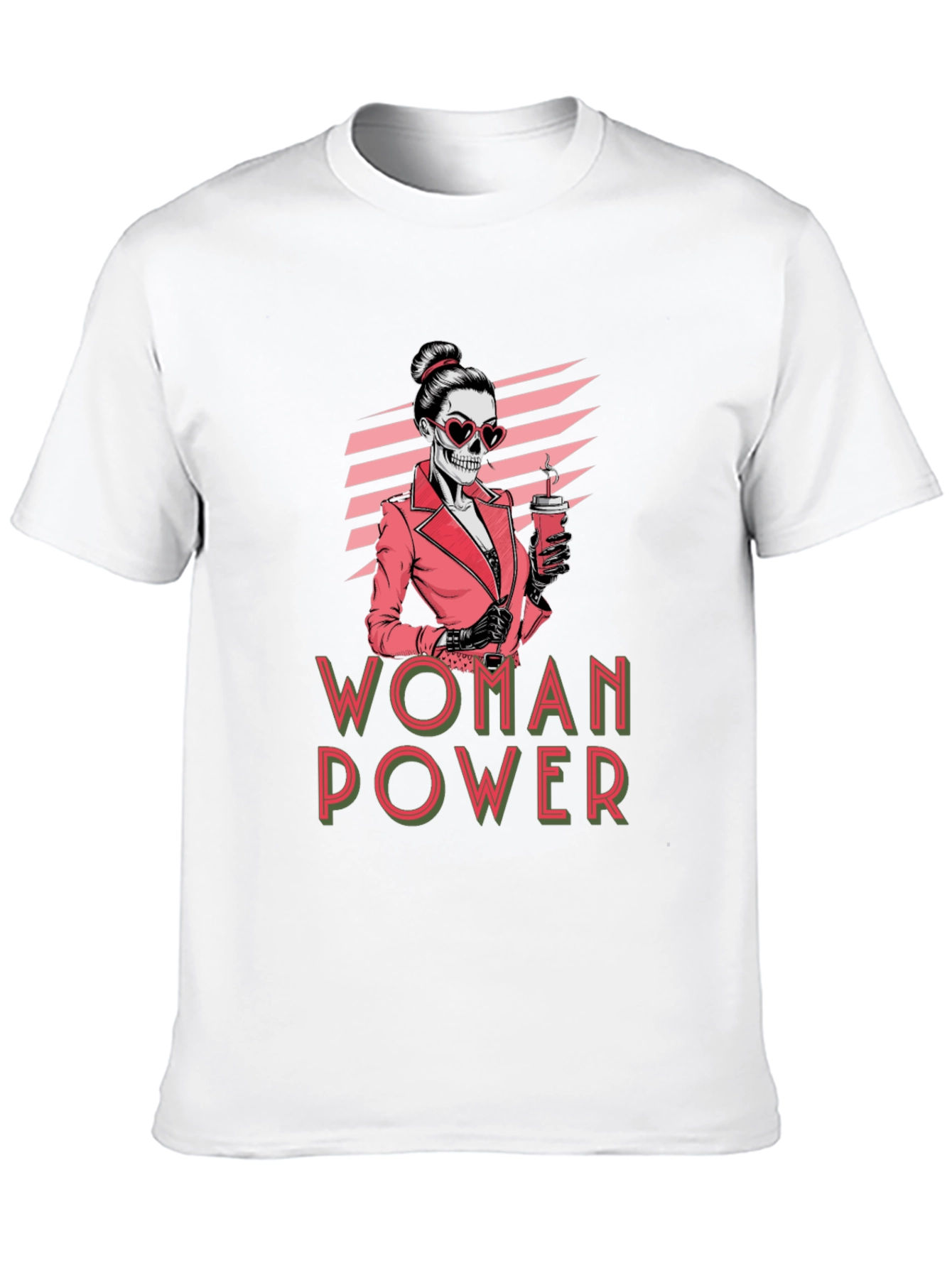 Woman Power Skeleton Graphic T-Shirt