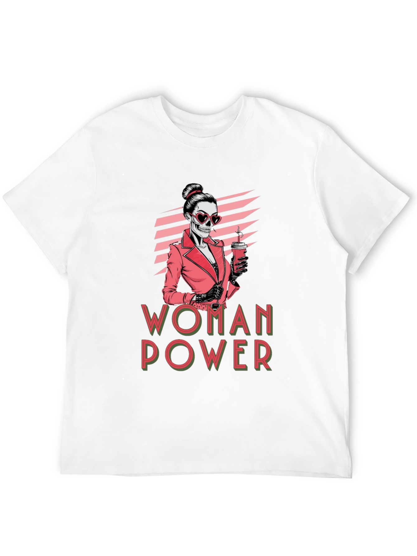 Woman Power Skeleton Graphic T-Shirt
