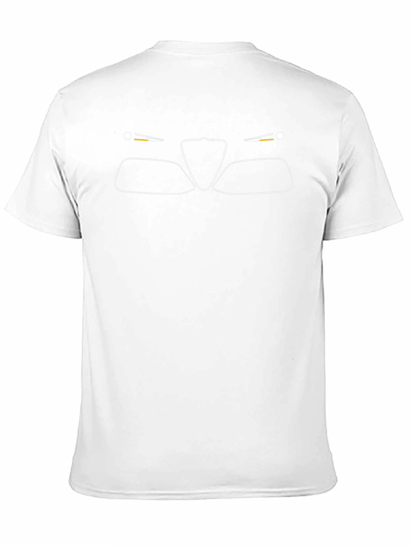 Alfa Romeo Car Outline T-Shirt - Black