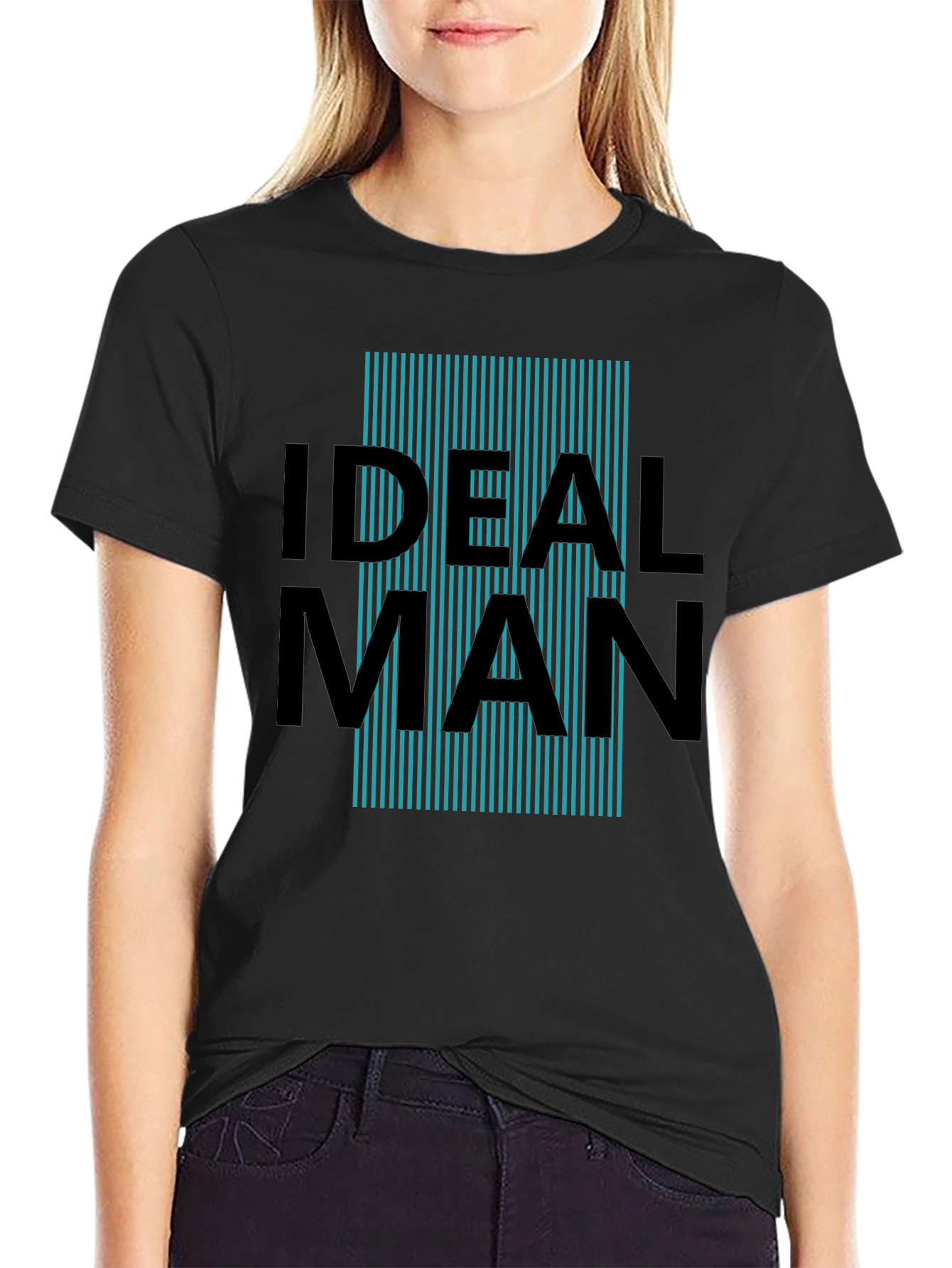 Ideal Man Graphic Print T-Shirt - Black