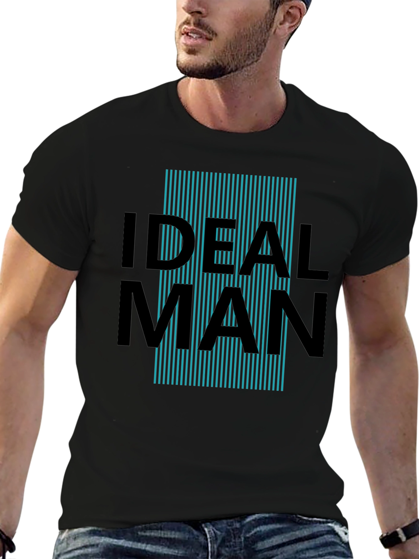 Ideal Man Graphic Print T-Shirt - Black