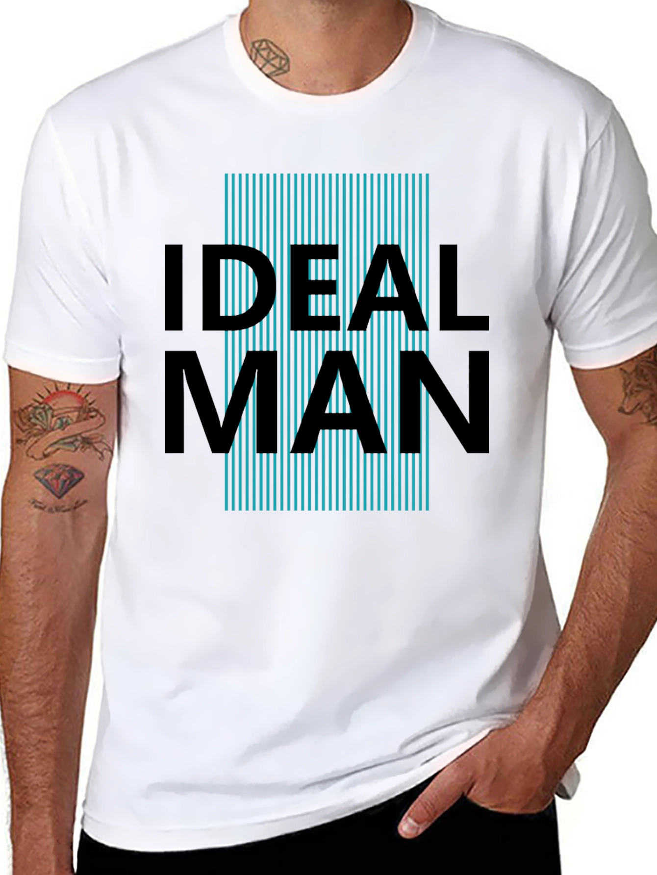 Ideal Man Graphic Print T-Shirt - Black