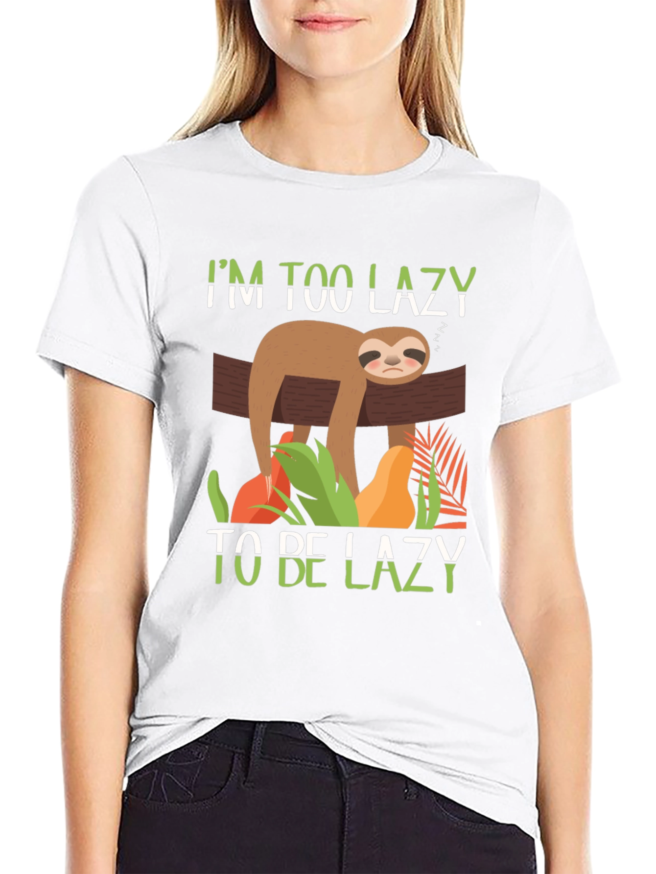 Im Too Lazy To Be Lazy Sloth Graphic T-Shirt