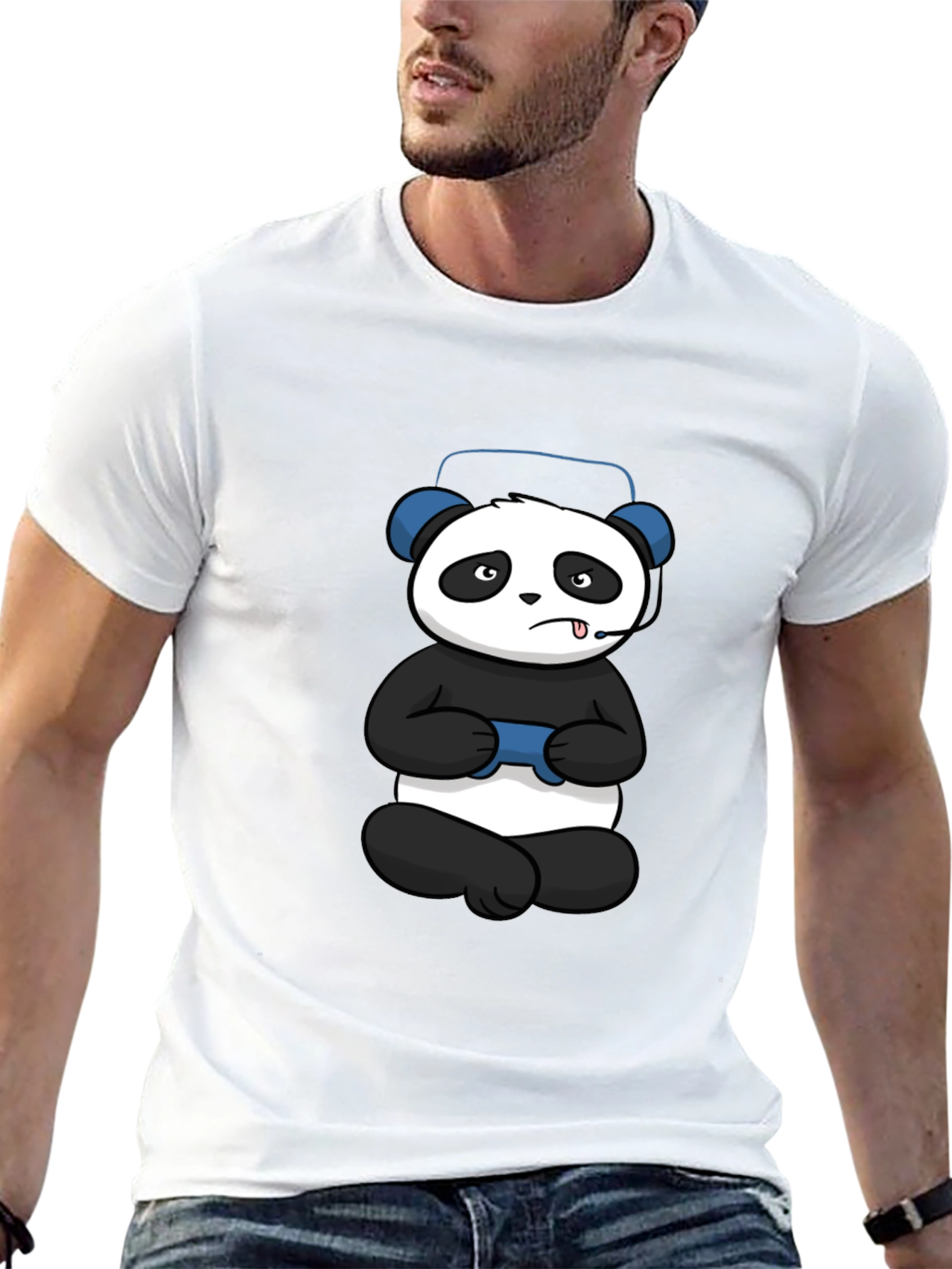 Gamer Panda T-Shirt - Cool Graphic Tee