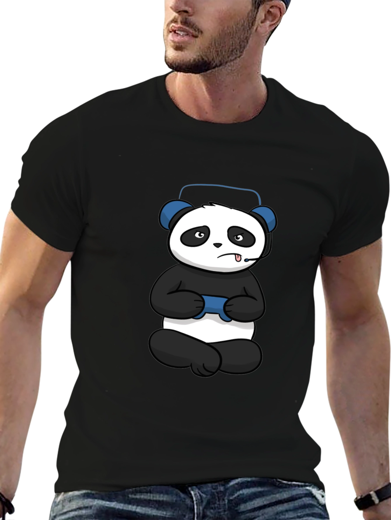 Gamer Panda T-Shirt - Cool Graphic Tee