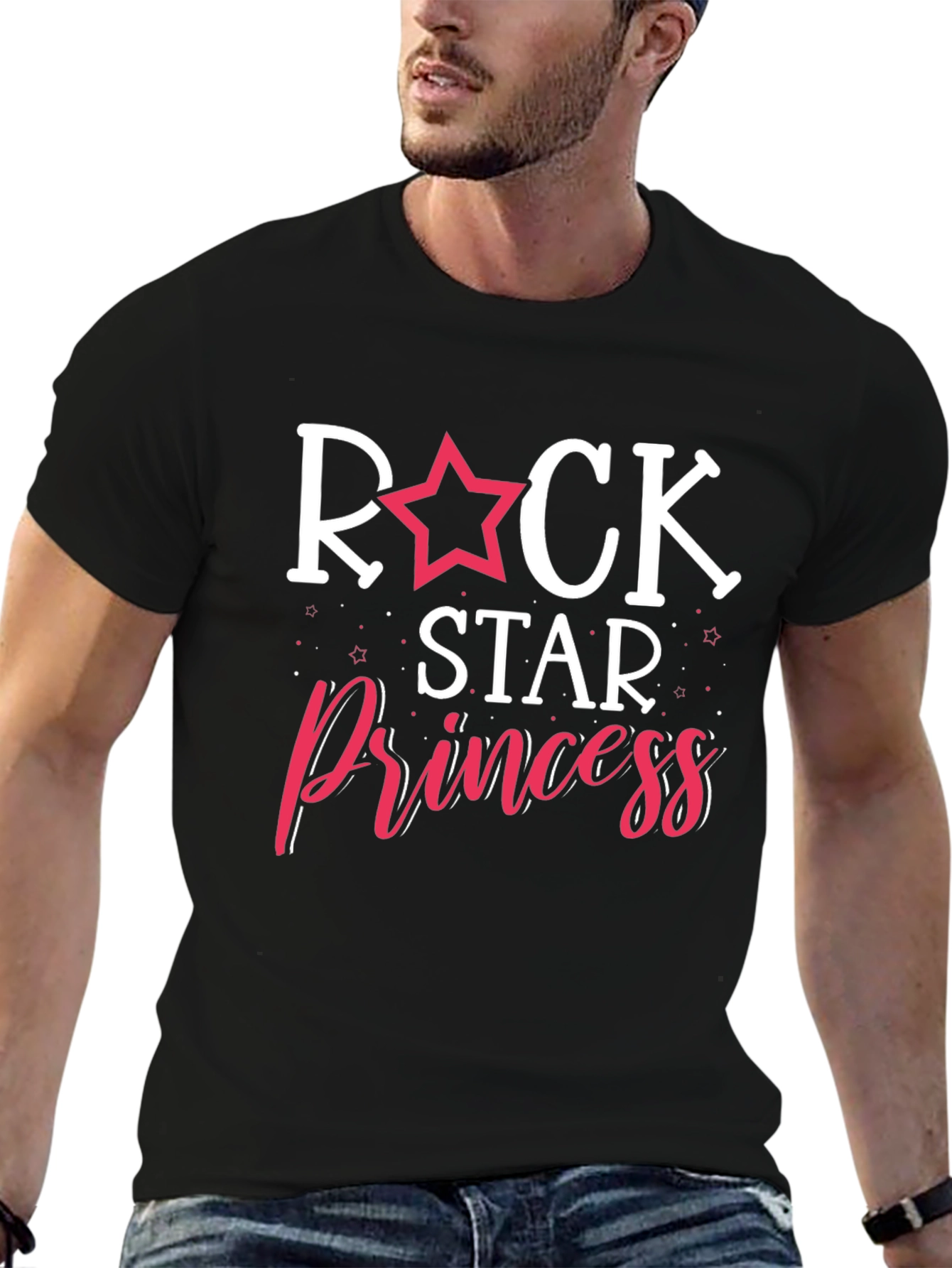 Rock Star Princess Graphic T-Shirt - Black
